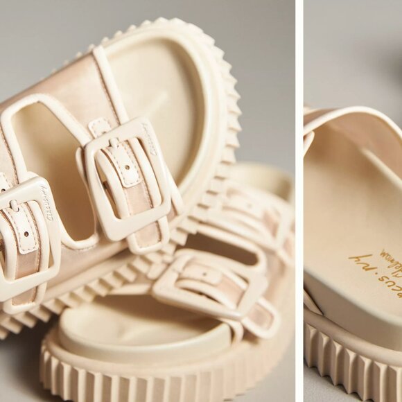 NWT Sam Edelman Slip-On Beige Sandals - Picture 5 of 5